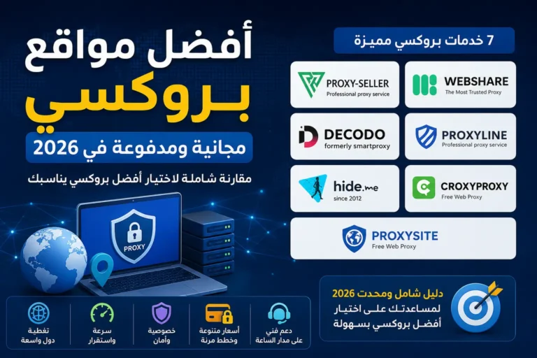 Read more about the article  أفضل بروكسي في 2026: مقارنة شاملة بين أفضل مواقع البروكسي المدفوعة